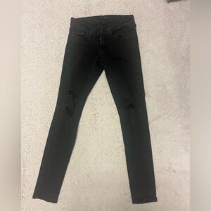 Flying monkey black distressed jeans size 25.